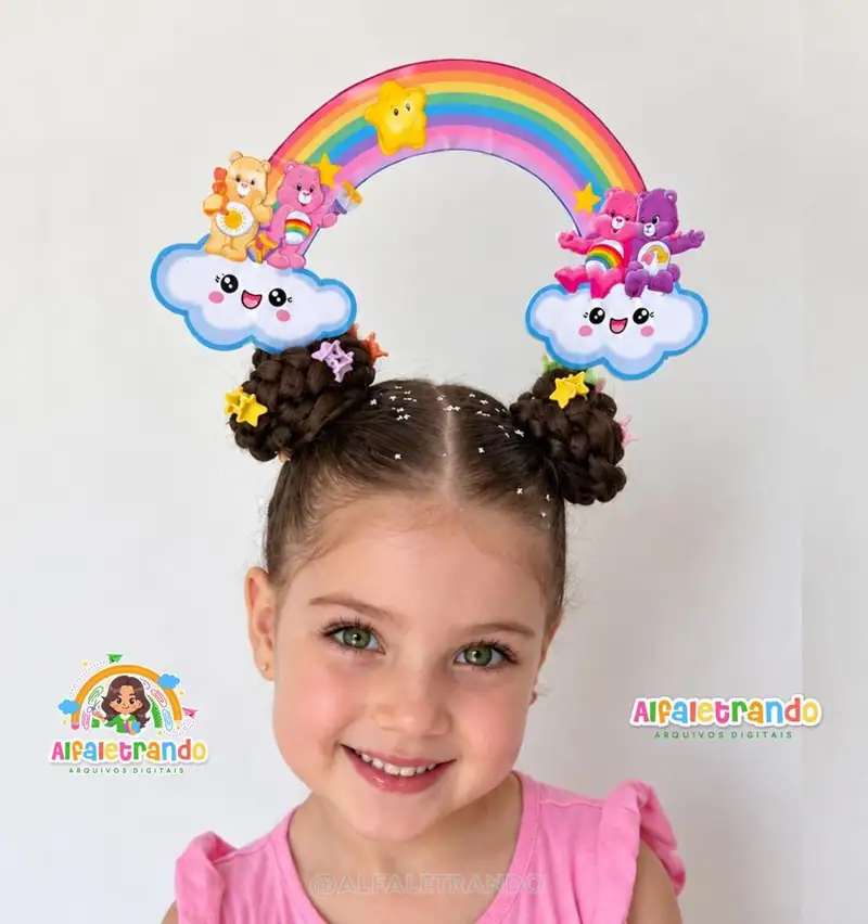 Cabelo Maluco Arco-Íris Ursinhos Carinhosos