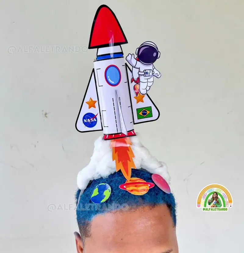 Cabelo maluco astronauta