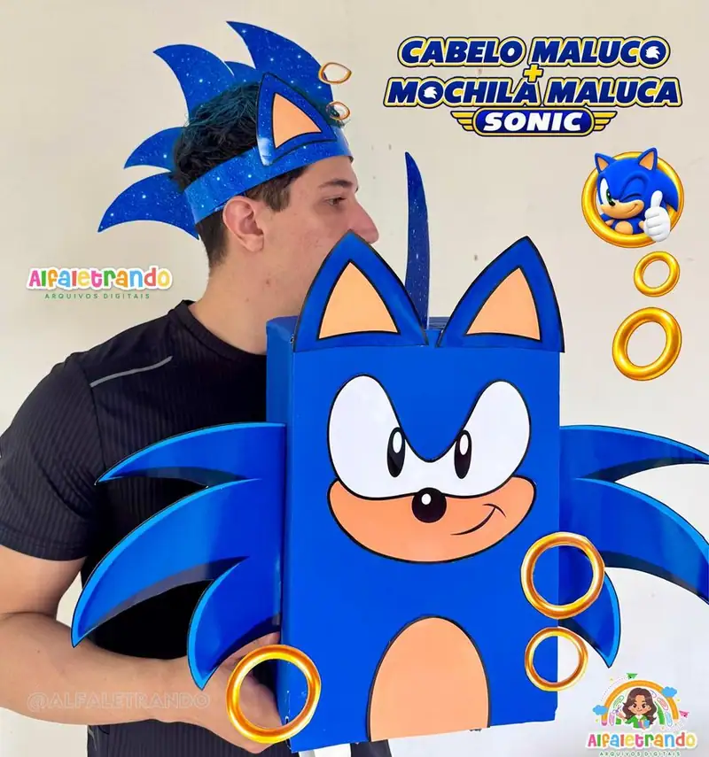 Kit Cabelo Maluco + Mochila Maluca – Sonic