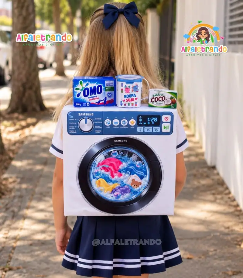 Mochila Maluca Máquina de Lavar Roupa