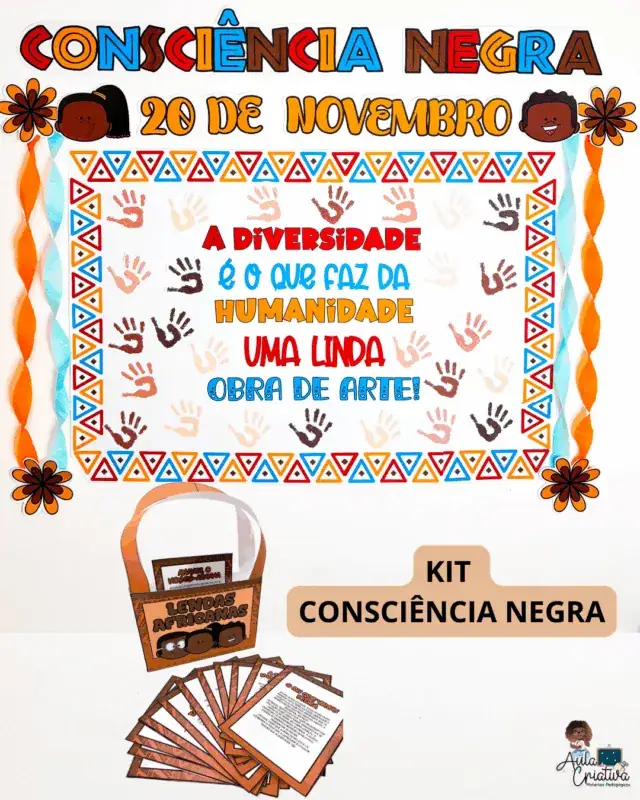PAINEL COLABORATIVO + MALETA DAS LENDAS AFRICANAS
